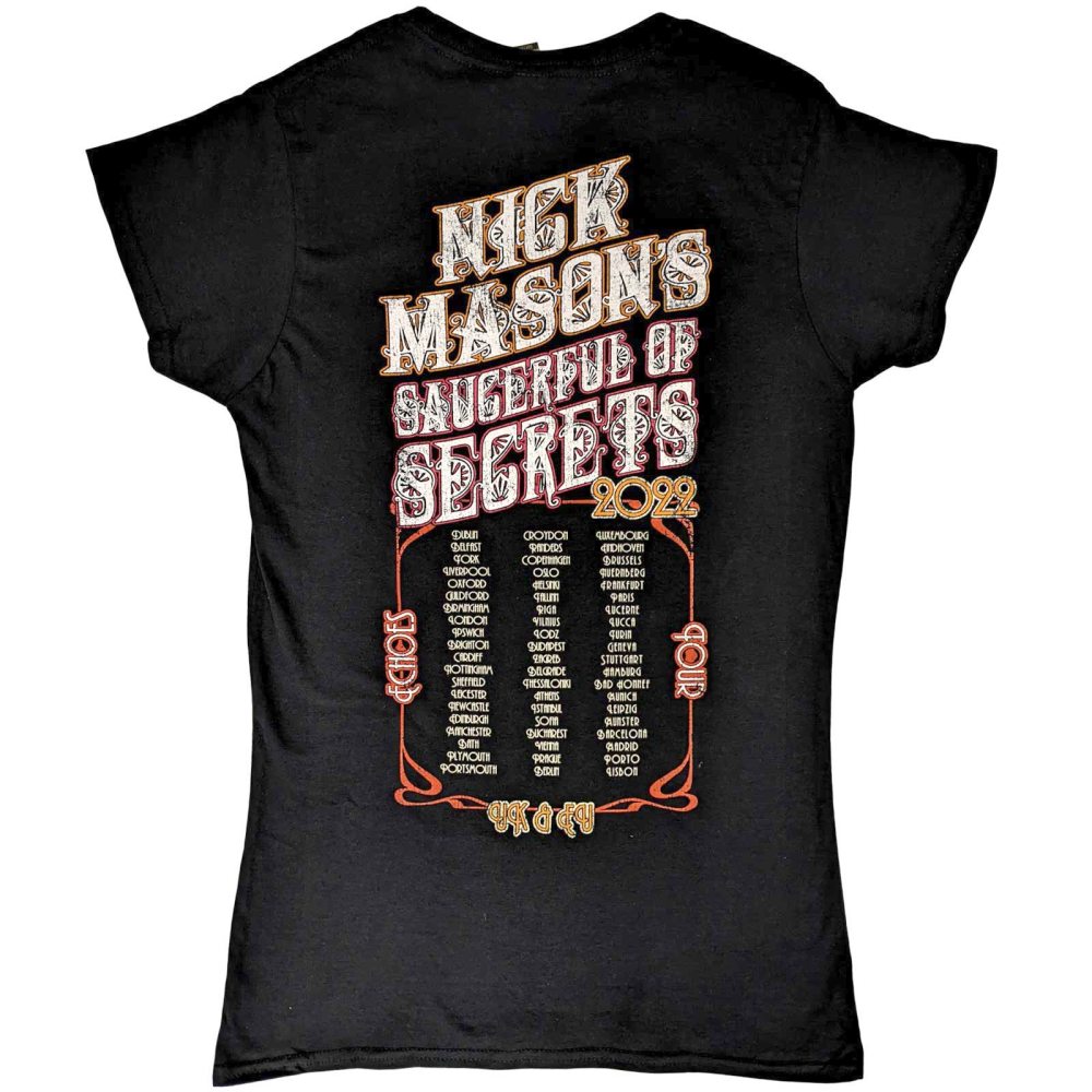 Nick Mason's Saucerful Of Secrets - Echoes European Tour 2022 Dames Tshirt - Zwart
